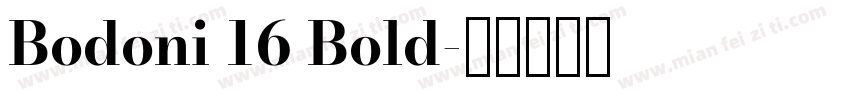 Bodoni 16 Bold字体转换